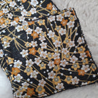 Lot de 5 lingettes fleurs noires et or