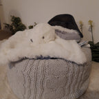 Gâteau de couches - Lapin doudou blanc