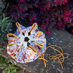 Tapis pieds au sec - Floral rouge et moutarde - Moutarde