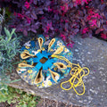 Tapis pieds au sec - Fleurs jaunes et bleues