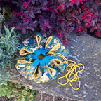 Tapis pieds au sec - Fleurs jaunes et bleues
