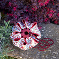 Tapis pieds au sec - Floral rouge et moutarde - Rouge