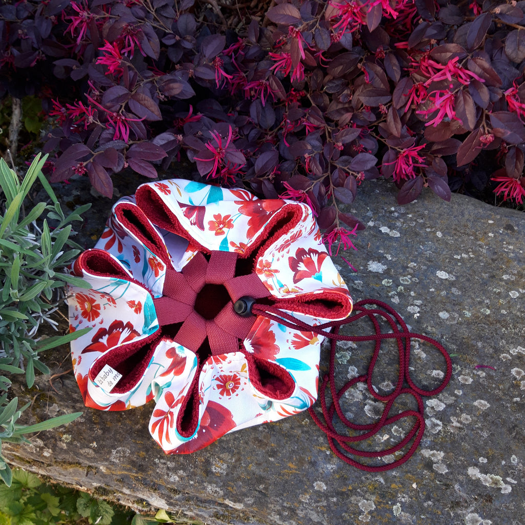 Tapis pieds au sec - Fleurs rouges