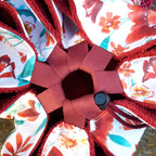 Tapis pieds au sec - Fleurs rouges