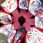 Tapis pieds au sec - Floral rouge et moutarde - Rouge