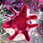 Tapis pieds au sec - Floral rouge et moutarde - Rouge