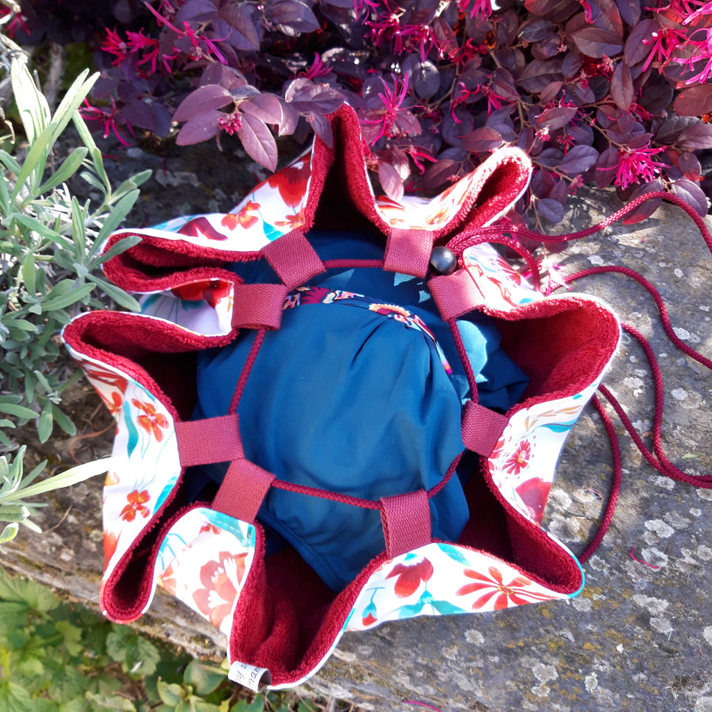 Tapis pieds au sec - Fleurs rouges