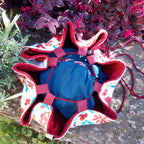 Tapis pieds au sec - Fleurs rouges