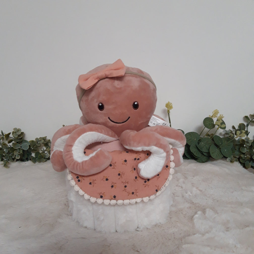 Gâteau de couches -Pieuvre rose