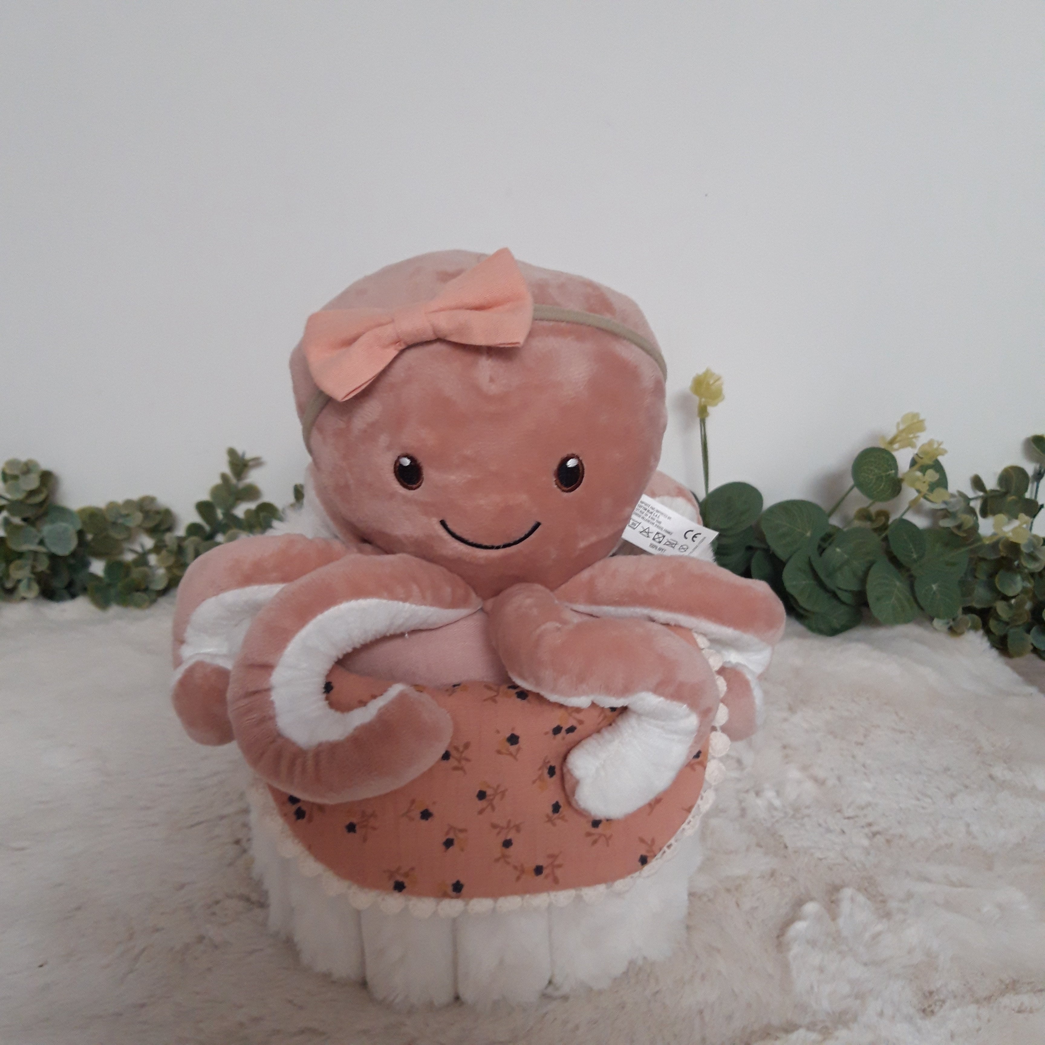 Gâteau de couches -Pieuvre rose