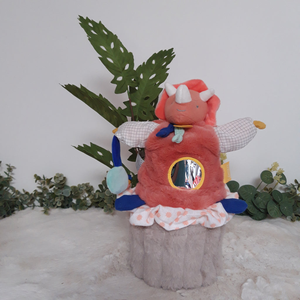 Gâteau de couches -Marionnette Dinosaure orange Lou