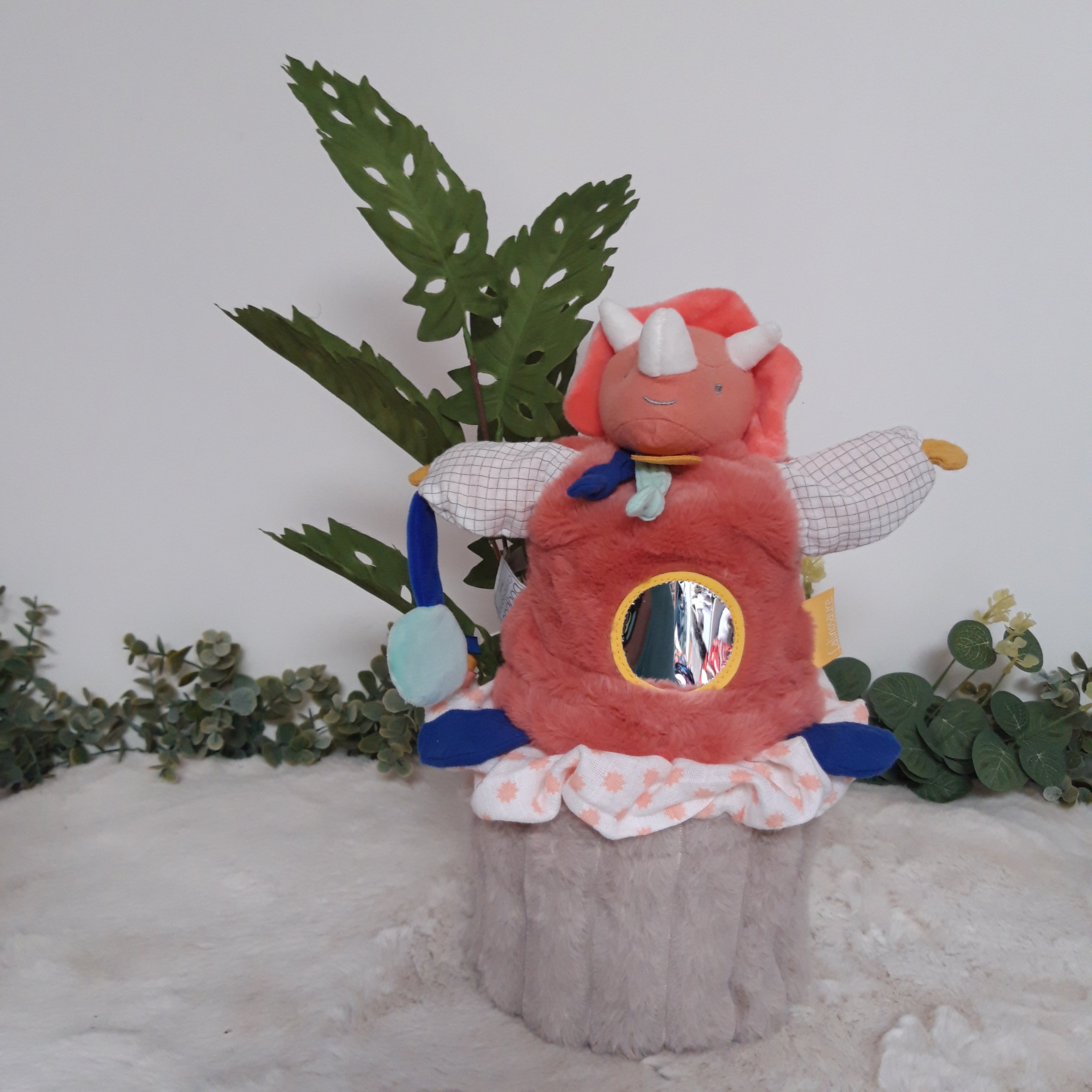Gâteau de couches -Marionnette Dinosaure orange Lou