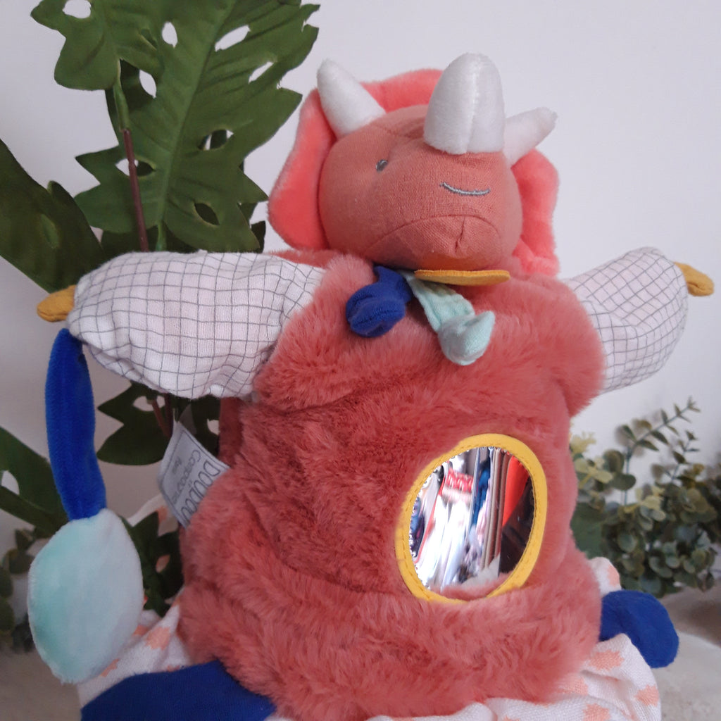 Gâteau de couches -Marionnette Dinosaure orange Lou