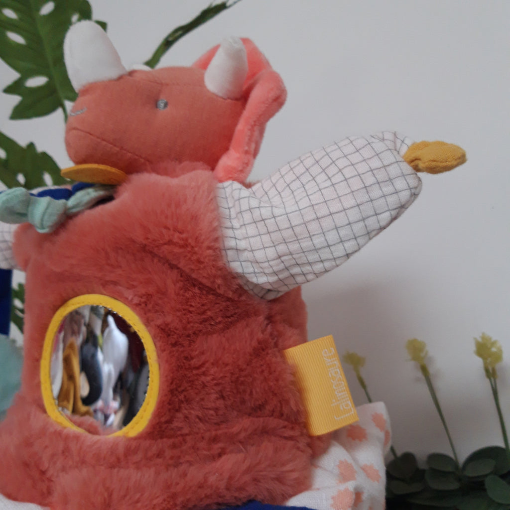 Gâteau de couches -Marionnette Dinosaure orange Lou