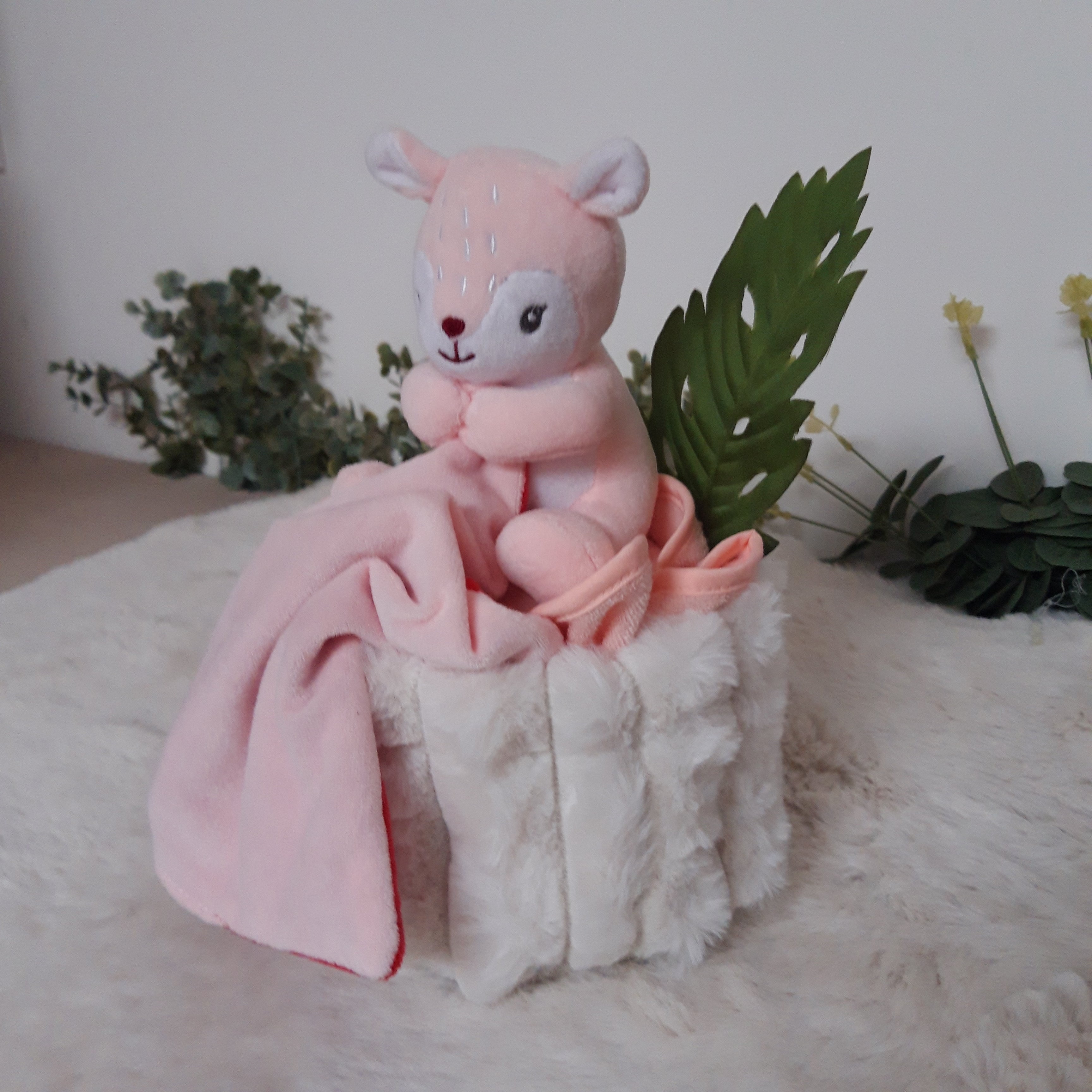 Gâteau de couches -Mini doudou faon