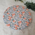Couvercle à saladier Floral gris et orange