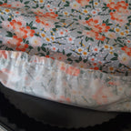Couvercle à saladier Floral gris et orange