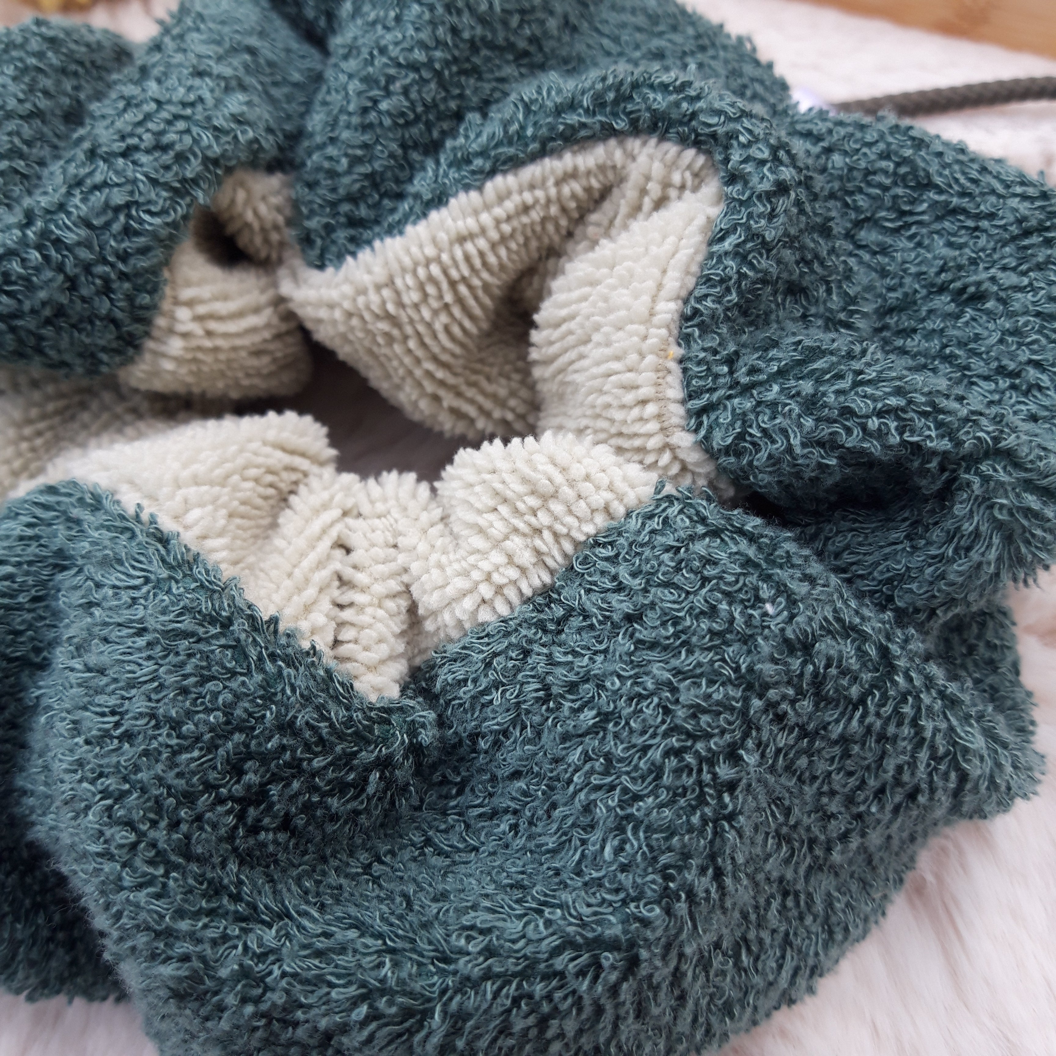 Fleur de douche vert claire et vert foncé