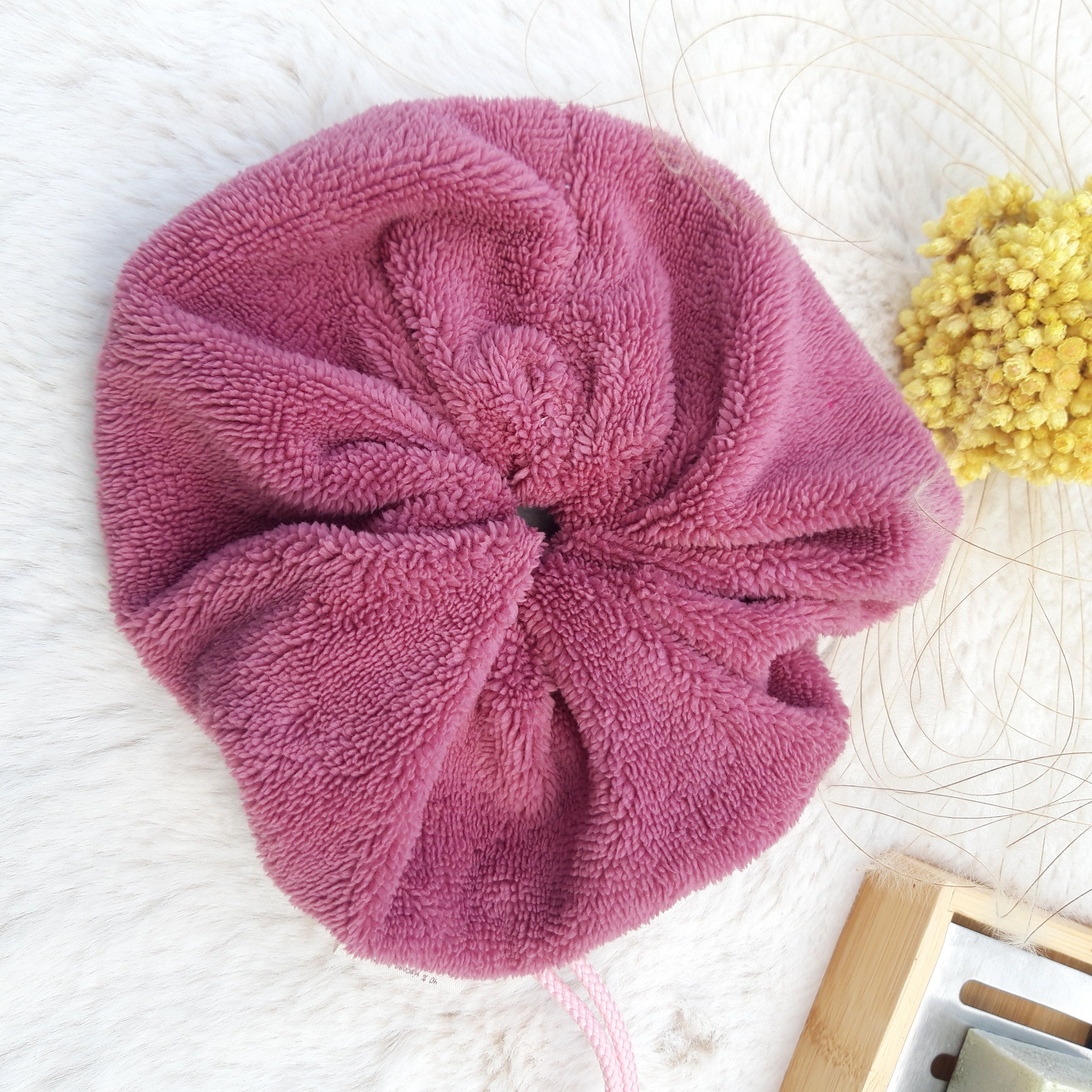 Fleur de douche vieux rose