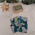 Lot de 5 lingettes vintage bleu
