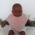 bavoir-bebe-bandana-eponge-coton-pression-baby-shower-maman-fleur-rose-dore