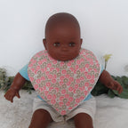 bavoir-bebe-bandana-eponge-coton-pression-baby-shower-maman-fleur-rose-dore