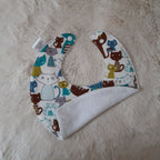 Bavoir bandana - Chats colorés - coton blanc