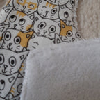 Bavoir bandana - Chats blancs et jaunes