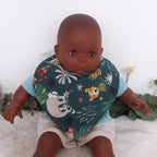 bavoir-bebe-bandana-eponge-coton-pression-baby-shower-maman jungle vert 