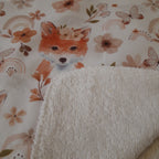 Bavoir élastique renard fleuri