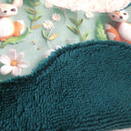 Bavoir fleur velours - faon