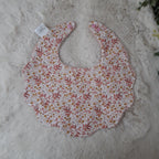 Bavoir fleur bambou - fleurs roses