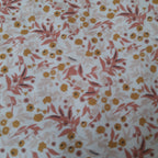 Bavoir fleur bambou - fleurs roses