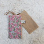 Eponge lavable en toile de jute et coton