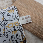 Eponge lavable en toile de jute et coton