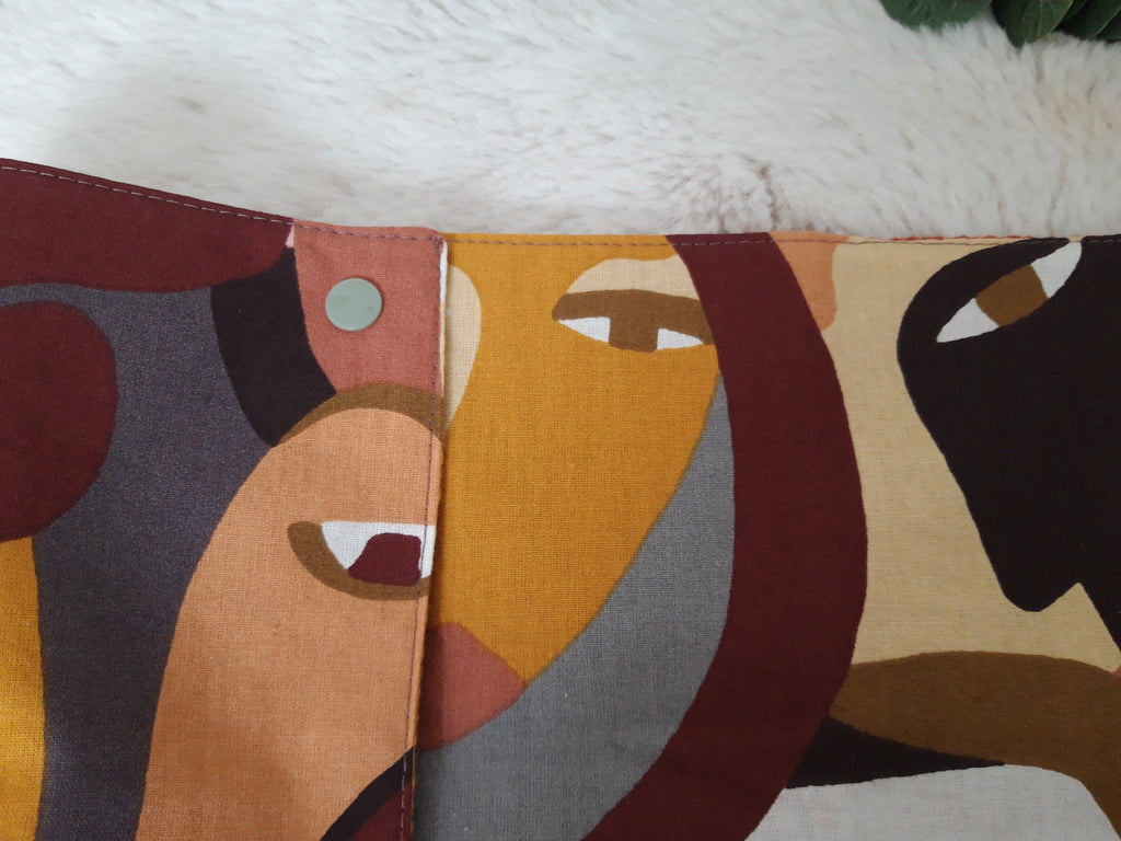 6 essuie-tout avec pressions - Motif visage