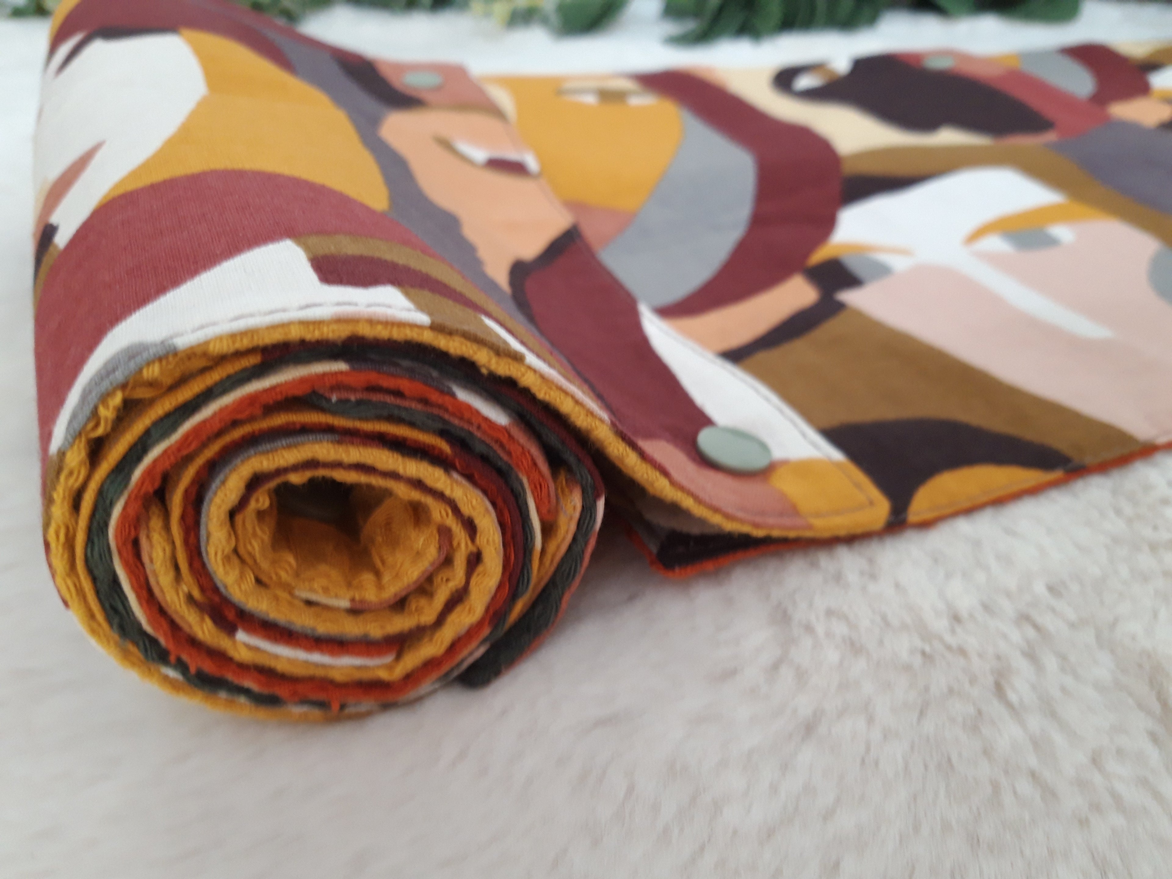 6 essuie-tout avec pressions - Motif visage