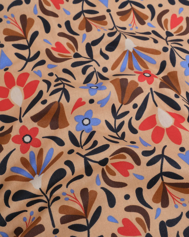 Couvercle à saladier Fleurs saumon