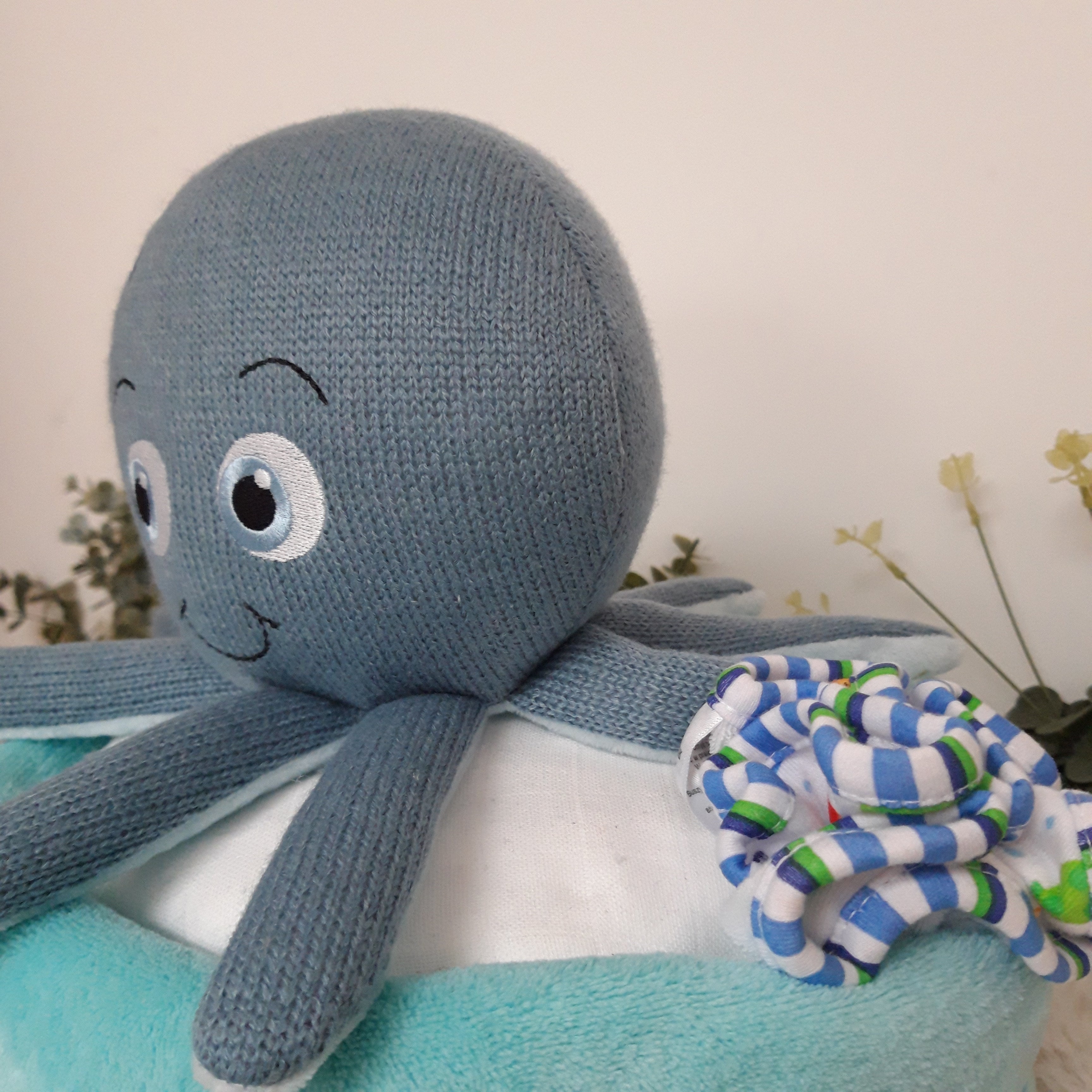 Gâteau de couches - Ma pieuvre bleue