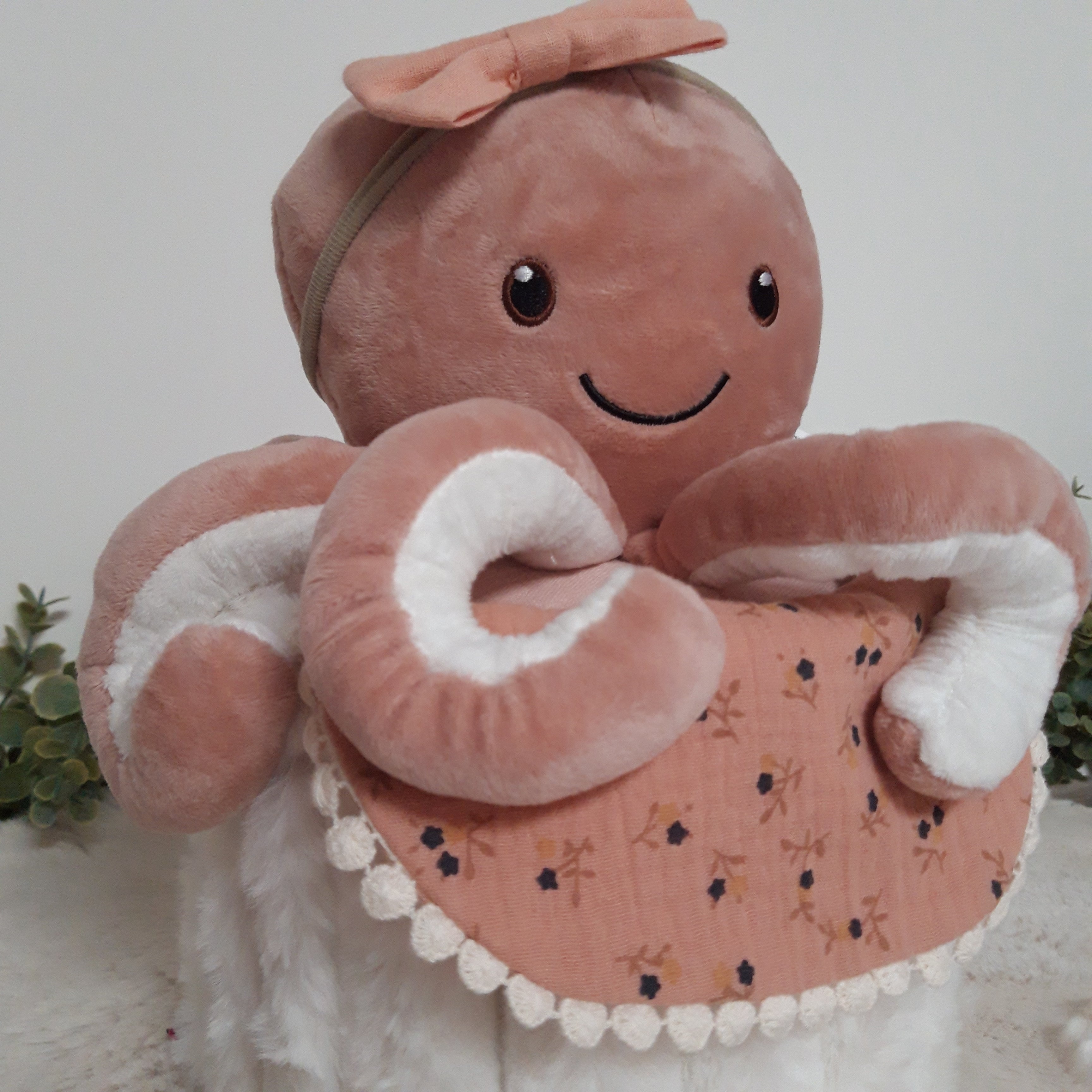 Gâteau de couches -Pieuvre rose