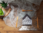Serviette de table géométrique gris