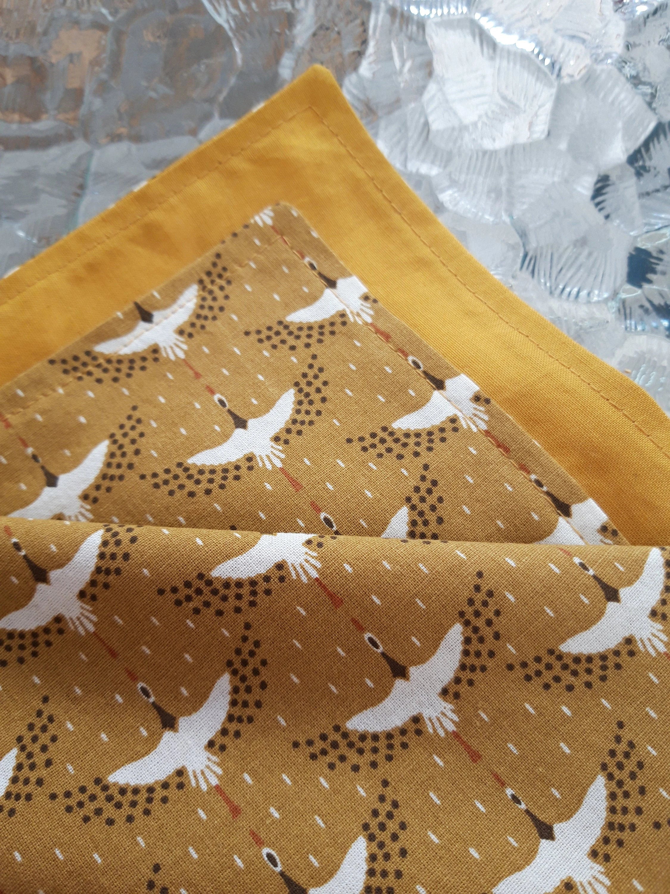 Serviette de table oiseaux