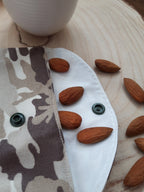 Petite pochette enduite armée