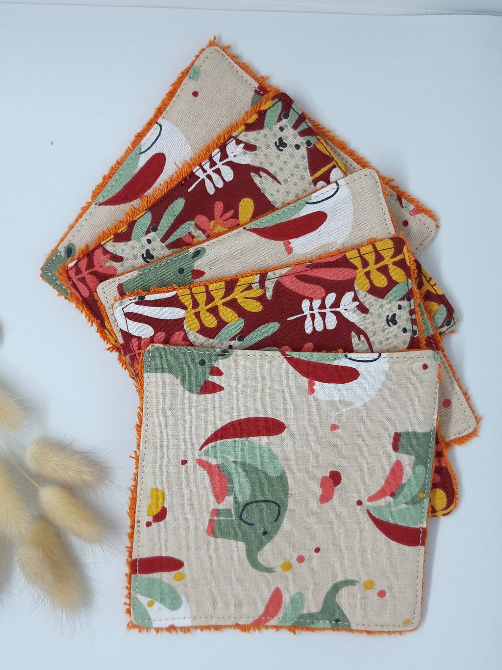 Lot de 5 lingettes éléphant et ours