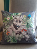 Housse de coussin renard