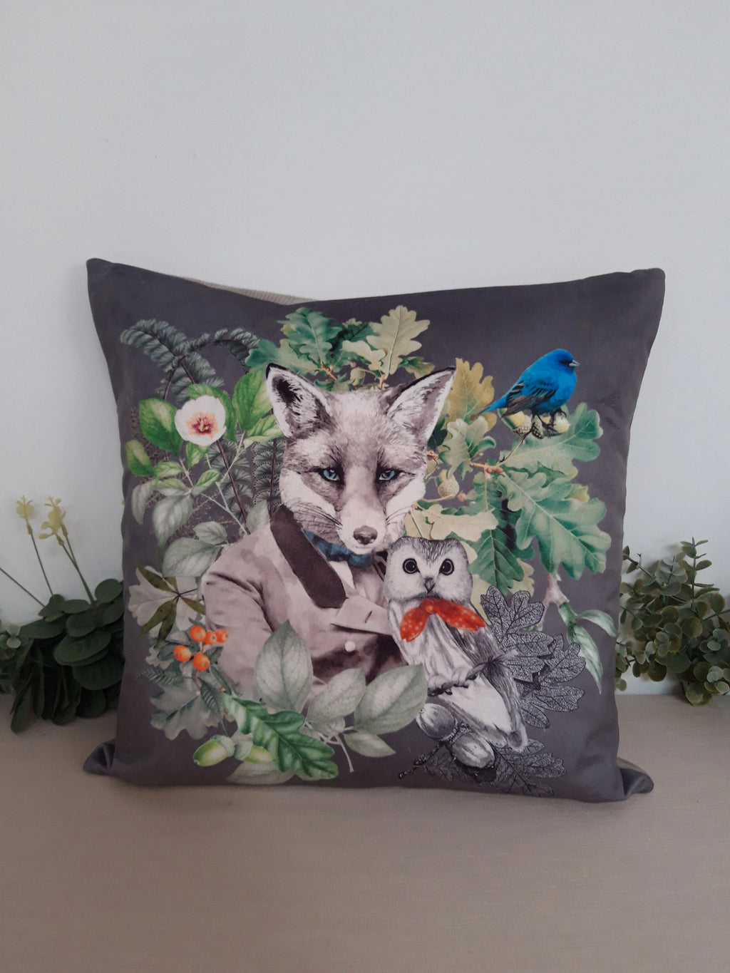 Housse de coussin renard