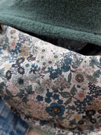 Tour de cou - Snood adulte en polaire et polyester fleuri vert