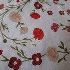 Lot de 5 lingettes fleurs rouges