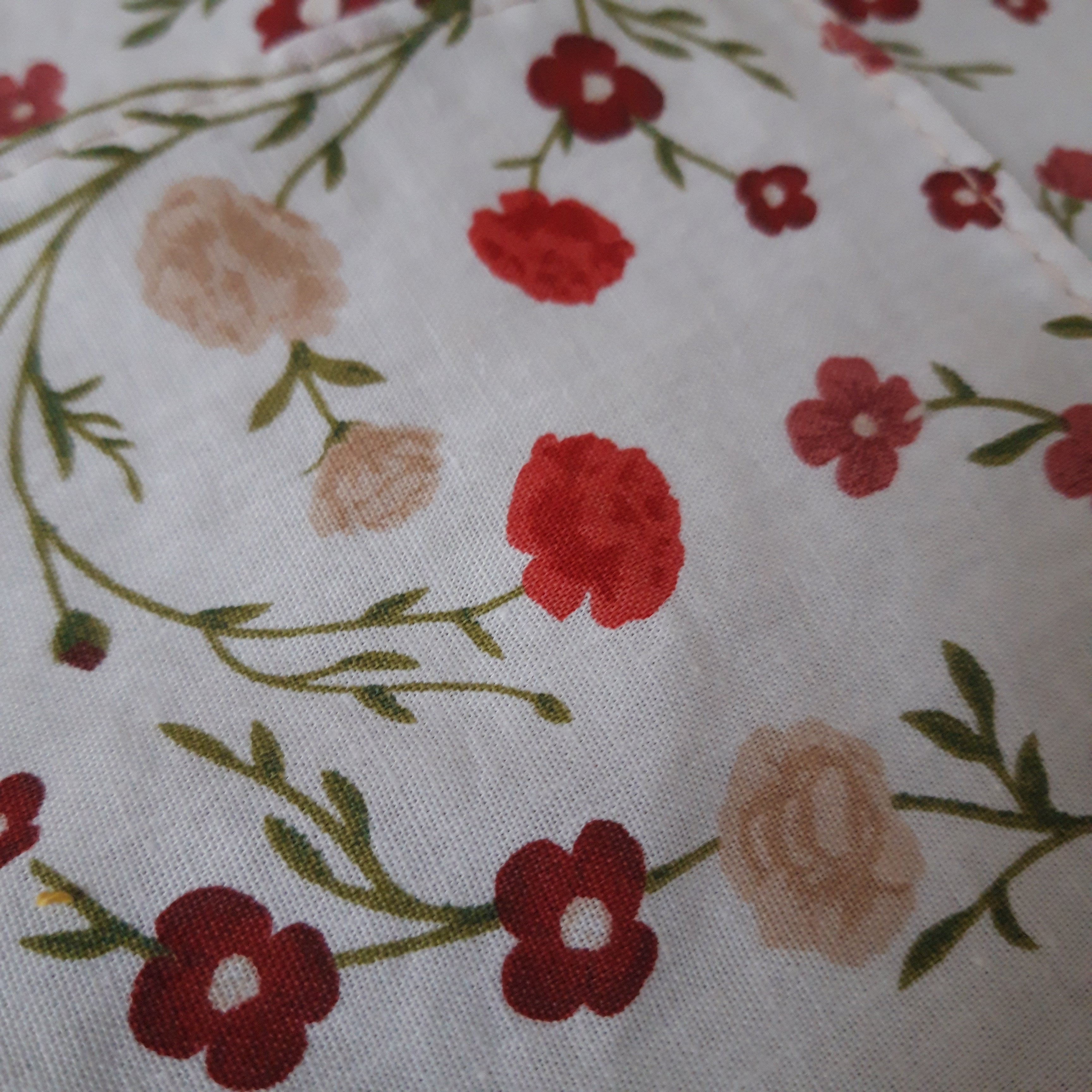 Lot de 5 lingettes fleurs rouges