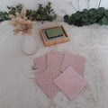 Lot de 5 lingettes rose éventail